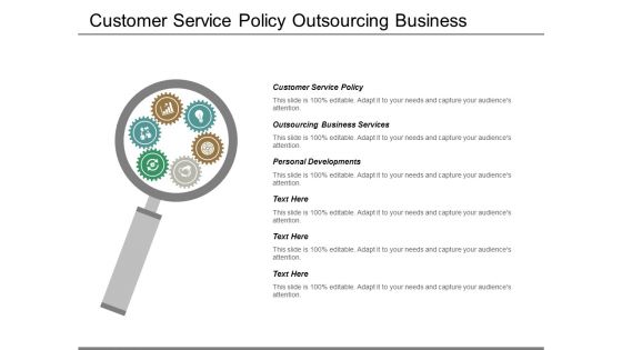 Customer Service Policy Outsourcing Business Services Personal Developments Ppt PowerPoint Presentation Styles Professional