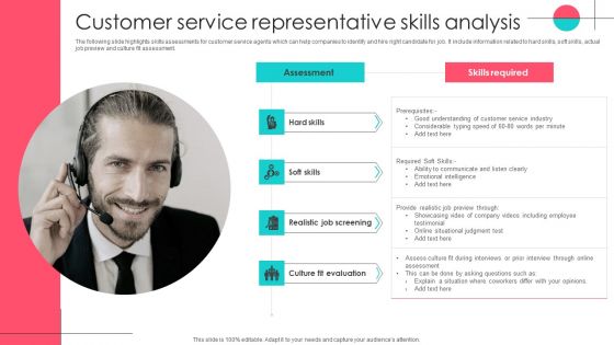 Customer Service Representative Skills Analysis Themes PDF
