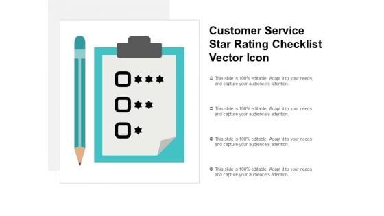 Customer Service Star Rating Checklist Vector Icon Ppt PowerPoint Presentation Show Graphics Pictures