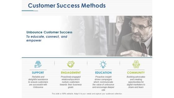 Customer Success Methods Ppt PowerPoint Presentation Model Graphics Download
