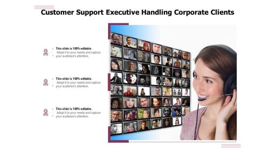 Customer Support Executive Handling Corporate Clients Ppt PowerPoint Presentation File Slide Download PDF