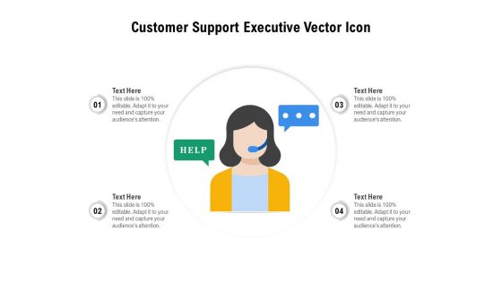 Customer Support Executive Vector Icon Ppt PowerPoint Presentation File Background PDF