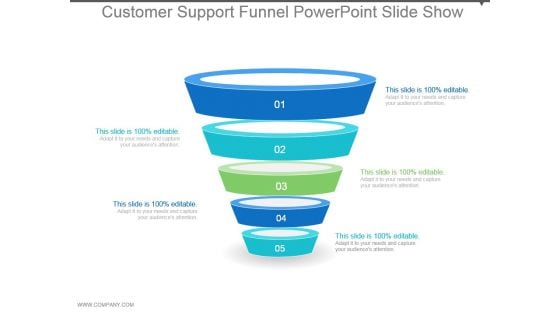 Customer Support Funnel Powerpoint Slide Show