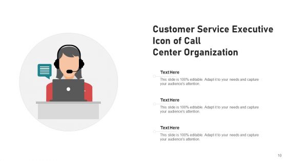 Customer Support Icon Center Organization Ppt PowerPoint Presentation Complete Deck With Slides