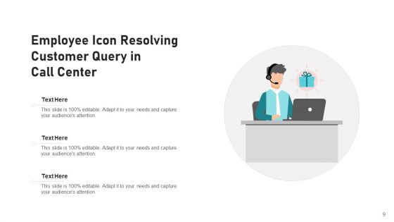 Customer Support Icon Center Organization Ppt PowerPoint Presentation Complete Deck With Slides