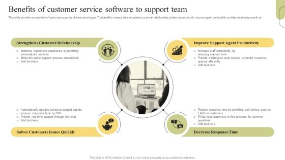 Customer Support Services Benefits Of Customer Service Software To Support Team Background PDF Customer Support Services Benefits Of Customer Service Software To Support Team Background PDF