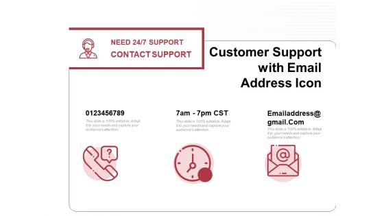 Customer Support With Email Address Icon Ppt PowerPoint Presentation File Background PDF Customer Support With Email Address Icon Ppt PowerPoint Presentation File Background PDF