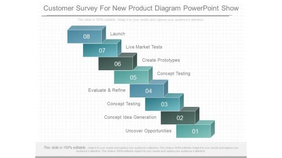 Customer Survey For New Product Diagram Powerpoint Show