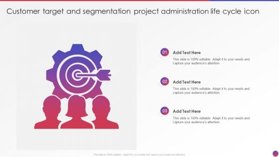 Customer Target And Segmentation Project Administration Life Cycle Icon Themes PDF