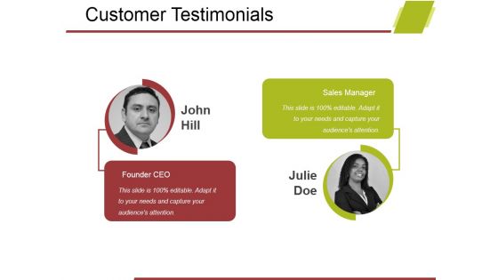 Customer Testimonials Ppt PowerPoint Presentation Portfolio Demonstration