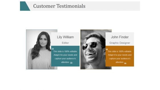 Customer Testimonials Ppt PowerPoint Presentation Visuals