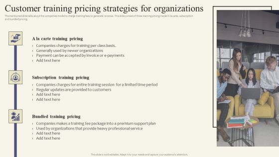 Customer Training Pricing Strategies For Organizations Elements PDF Customer Training Pricing Strategies For Organizations Elements PDF