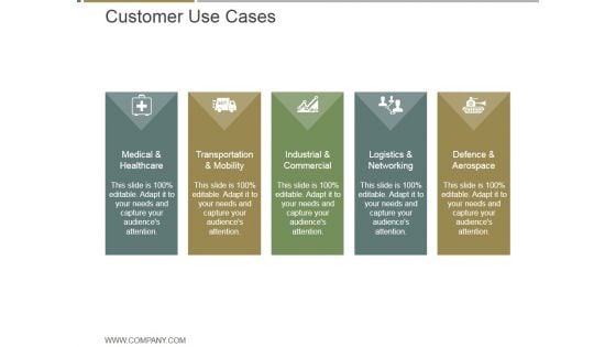 Customer Use Cases Ppt PowerPoint Presentation Diagrams