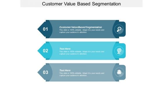 Customer Value Based Segmentation Ppt PowerPoint Presentation Infographics Graphics Cpb