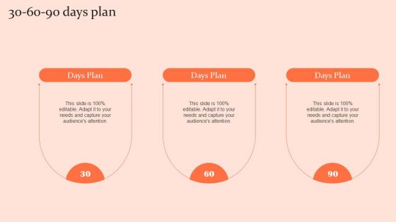 Customised Advertising Strategies 30 60 90 Days Plan Ppt PowerPoint Presentation Gallery Slideshow PDF