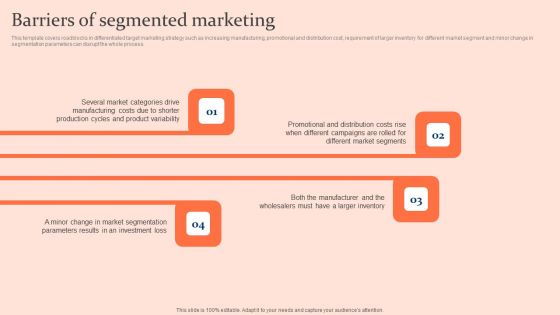 Customised Advertising Strategies Barriers Of Segmented Marketing Guidelines PDF