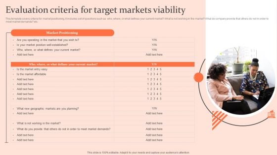 Customised Advertising Strategies Evaluation Criteria For Target Markets Viability Microsoft PDF