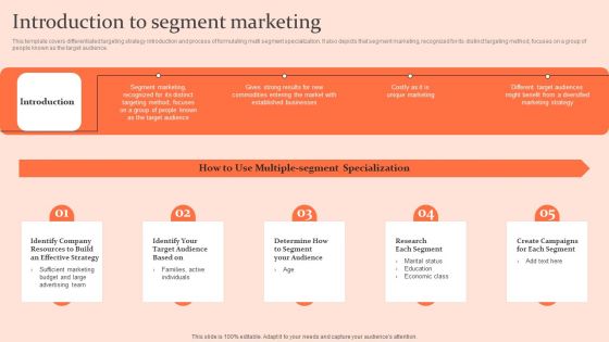 Customised Advertising Strategies Introduction To Segment Marketing Structure PDF Customised Advertising Strategies Introduction To Segment Marketing Structure PDF