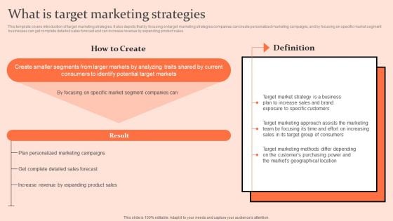 Customised Advertising Strategies What Is Target Marketing Strategies Introduction PDF