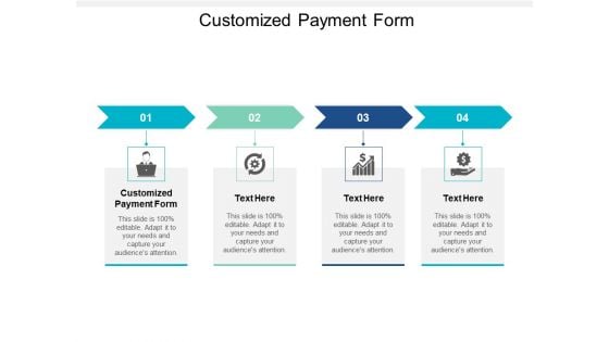 Customized Payment Form Ppt PowerPoint Presentation Summary Smartart Cpb