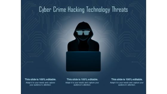 Cyber Crime Hacking Technology Threats Ppt PowerPoint Presentation Layouts Example