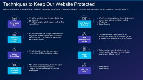 Cyber Exploitation IT Techniques To Keep Our Website Protected Brochure PDF