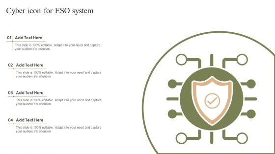 Cyber Icon For ESO System Ppt PowerPoint Presentation Gallery Maker PDF