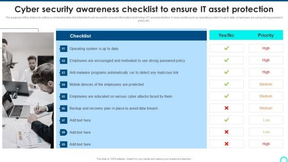 Cyber Security Awareness Checklist To Ensure IT Asset Protection Microsoft PDF Cyber Security Awareness Checklist To Ensure IT Asset Protection Microsoft PDF