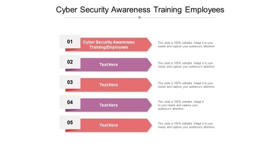 Cyber Security Awareness Training Employees Ppt PowerPoint Presentation Outline Show Cpb