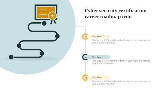 Cyber Security Certification Career Roadmap Icon Pictures PDF
