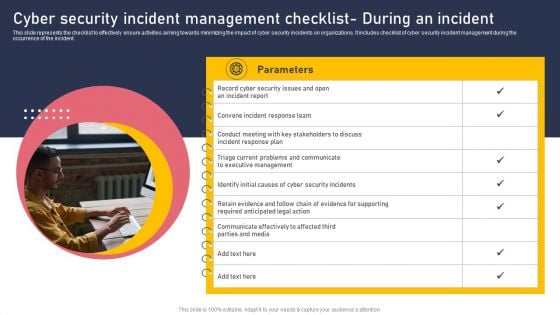 Cyber Security Incident Management Checklist During An Incident Inspiration PDF