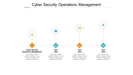 Cyber Security Operations Management Ppt PowerPoint Presentation Show Format Cpb Pdf