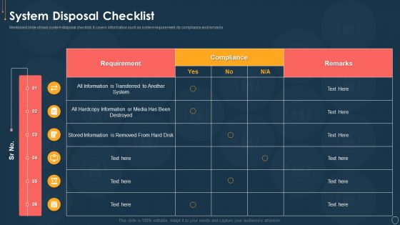 Cyber Security Risk Management Plan System Disposal Checklist Introduction PDF