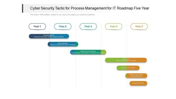 Cyber Security Tactic For Process Management For IT Roadmap Five Year Designs