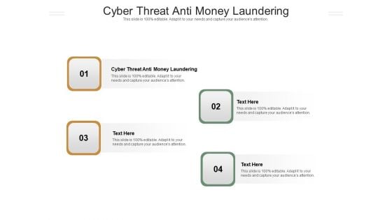 Cyber Threat Anti Money Laundering Ppt PowerPoint Presentation Inspiration Samples Cpb Pdf