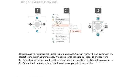 Cycle Diagram With Icons For Brand Positioning Powerpoint Template