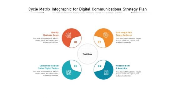 Cycle Matrix Infographic For Digital Communications Strategy Plan Ppt PowerPoint Presentation File Summary PDF