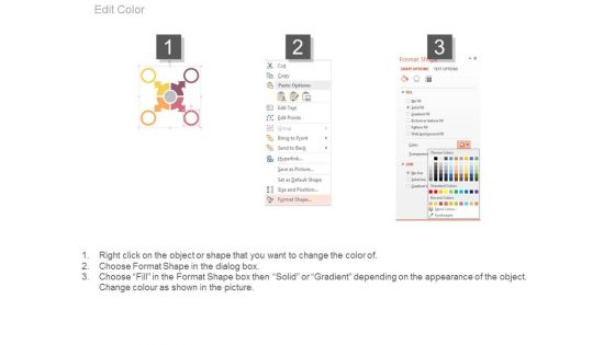 Cycle Of Four Business Steps With Icons Powerpoint Template