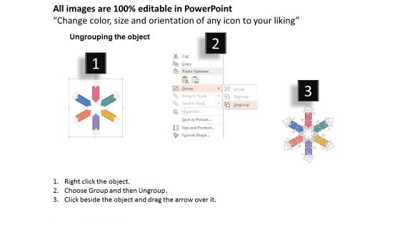 Cycle Of Option Tags With Six Icons Powerpoint Template