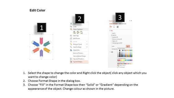 Cycle Of Option Tags With Six Icons Powerpoint Template