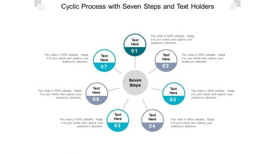 cyclic process with seven steps and text holders ppt powerpoint presentation ideas vector