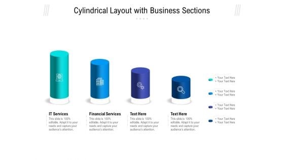 Cylindrical Layout With Business Sections Ppt PowerPoint Presentation Gallery Topics PDF