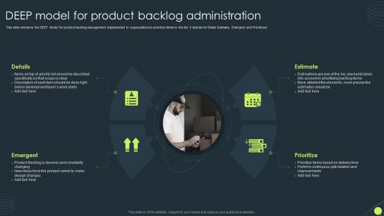 DEEP Model For Product Backlog Administration Ppt Summary Layouts PDF