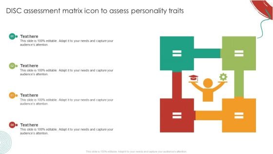 DISC Assessment Matrix Icon To Assess Personality Traits Ideas PDF