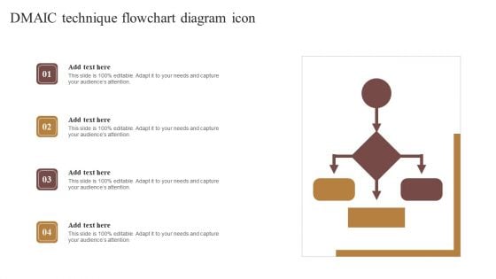 DMAIC Technique Flowchart Diagram Icon Elements PDF