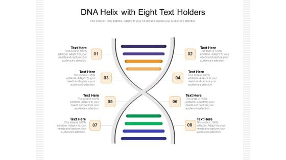 DNA Helix With Eight Text Holders Ppt PowerPoint Presentation Layouts Objects PDF