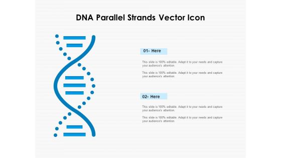 DNA Parallel Strands Vector Icon Ppt PowerPoint Presentation Infographic Template Portfolio PDF