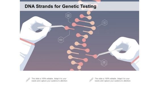 DNA Strands For Genetic Testing Ppt PowerPoint Presentation Pictures Visual Aids