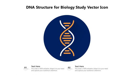 DNA Structure For Biology Study Vector Icon Ppt PowerPoint Presentation Gallery Background Designs PDF
