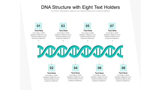 DNA Structure With Eight Text Holders Ppt PowerPoint Presentation Layouts Visuals PDF
